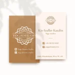 Yogadreams Studio custom business card design